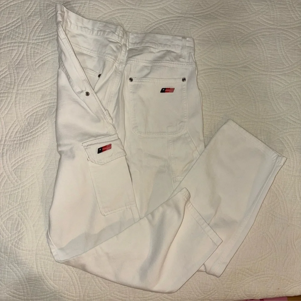 Revolve White Cargo Pants Brand- Honor the Gift Americana
